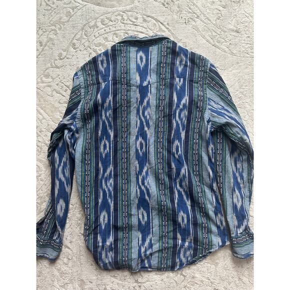 Rare Polo Ralph Lauren Men’s Western Shirt Aztec Navajo Ikat Snap Button M - Picture 6 of 7